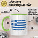 Griechenland Tasse Geschenk Grieche Flagge Kaffee-Becher Grün Trendation