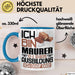 Maurer Ausbildung Tasse Geschenk Ich Bin Maurer In Der Ausbildung Ich Darf Das Geschenkidee Spruch Blau Trendation