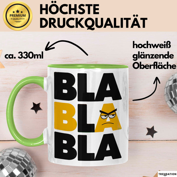 Sarkasmus Tasse Geschenkidee Bla Sarkastischer Humor Grün Trendation