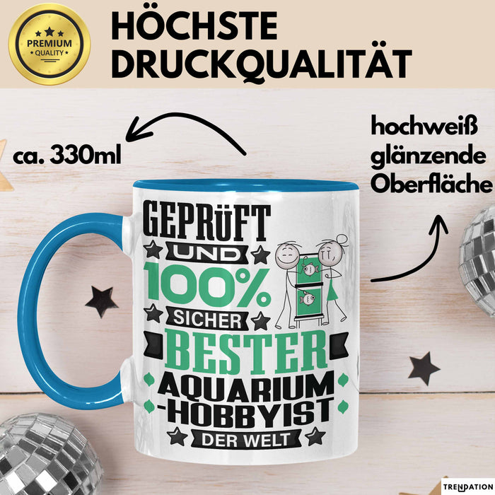 Aquarium-Hobbyist Geschenk Lustiger Spruch für Aquarium-Hobbyist Geschenkidee Bester Aquarium-Hobbyist Der Welt Blau Trendation