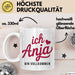 Anja Tasse Geschenk Ich Bin Vollkommen Anja Geschenkidee Geburtstag Weiß Trendation