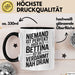 Bettina Tasse Geschenk Niemand Ist Perfekt Bettina Verdammt Nah Dran Geschenkidee Schwarz Trendation