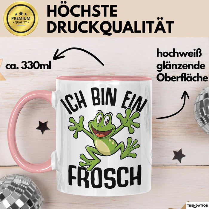 Frosch-Liebhaber Tasse Geschenk Ich Bin Ein Frosch Jungs Rosa Trendation