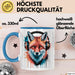 Fuchs Tierliebhaber Tasse Geschenk Lustige Geschenkidee Spruch Blau Trendation