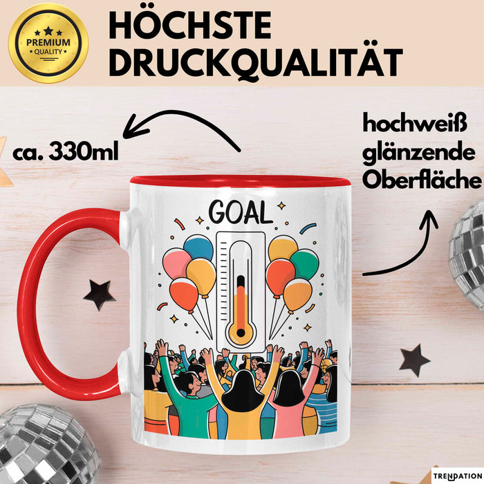 Fundraiser Tasse Geschenk Lustige Geschenkidee Spruch Für Spenden Champions Rot Trendation