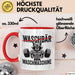 Waschbär Tierliebhaber Tasse Geschenk Lustige Geschenkidee Spruch Waschbär Waschmaschine Rot Trendation