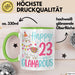 23er Geburtstag Tasse Geschenk Happy 23 And Glamarous Llama Alpaka Liebhaber Geschenkidee zum Geburtstag Grün Trendation