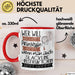 Slackline-Instruktorin Tasse Geschenk Spruch Wer Will Schon Prinzessin Sein Wenn Man Auch Slackline-Instruktorin Sein Kann Rot Trendation