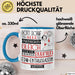 EDM-Enthusiastin Geschenk Becher Tasse Gott Schuf Alle Menschen Gleich Nur Die Besten Durfeten EDM-Enthusiastin Werden Geschenkidee Lustig Blau Trendation