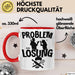 Backen Tasse Geschenk für Bäcker Männer Geschenkidee Problem und Lösung Backen Kochen Rot Trendation