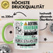 Hundeliebhaberin Tasse Geschenk Lustiger Spruch Bitte Erheben Sie Sich Seine Majestät Die Hundeliebhaberin Betritt Den Raum Grün Trendation