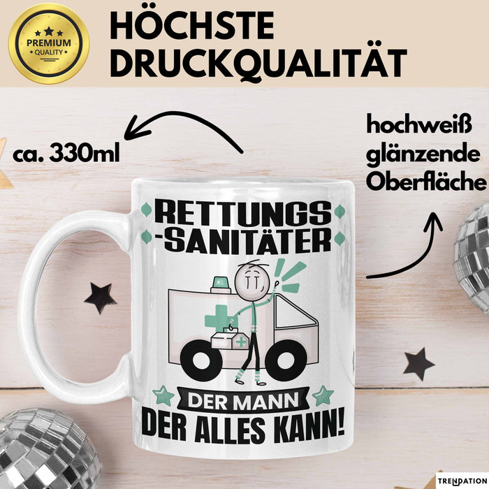 Rettungssanitäter Tasse Geschenk für Rettungssanitäter Der Mann Der Alles Kann Geschenkidee zum Geburtstag Weiß Trendation