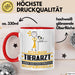 Tierarzt Geschenk Tasse Ich Bin Tierarzt Aber Sag Doch Einfach Superheld Lustige Geschenkdiee für Tierarzt Kaffee-Becher Rot Trendation
