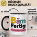 Schüler Abschluss Tasse Geschenk Lustige Geschenkidee Spruch Bam Fertig Schwarz Trendation
