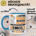 Enkel Geschenk Tasse Lustiger Spruch Erheben Sie Sich Der Enkel Betritt den Raum Blau Trendation