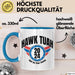 Hawk Tuah Spit On That Thang Tasse Geschenk Meme Virales Video Geschenkidee Lustig Blau Trendation
