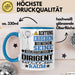 Dirigent Geschenk Tasse Lustiger Spruch Erheben Sie Sich Der Dirigent Betritt den Raum Blau Trendation