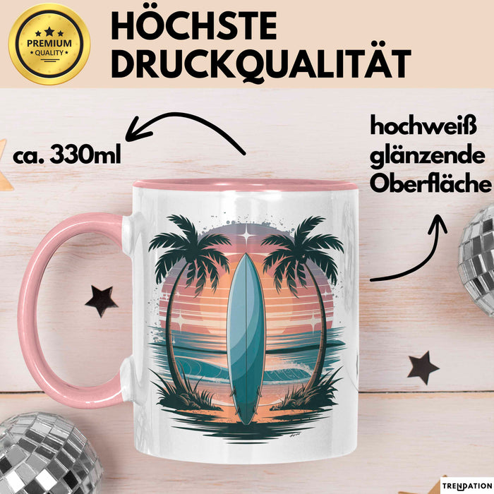 Surfer Tasse Geschenk Lustige Geschenkidee Spruch Für Wellen Jäger Rosa Trendation
