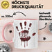 Horror Fan Tasse Run Geschenkidee für Gruselfilm Fans Rosa Trendation