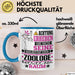 Zoologe Geschenk Tasse Lustiger Spruch Erheben Sie Sich Der Zoologe Betritt den Raum Blau Trendation