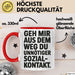 Antisozial Tasse Geschenk Unnoetiger Sozialkontakt Geschenkidee Lustig Sarkasmus Rot Trendation