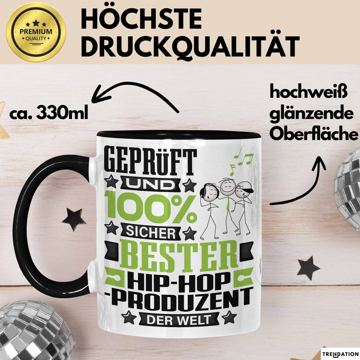 Hip-Hop-Produzent Geschenk Lustiger Spruch für Hip-Hop-Produzent Geschenkidee Bester Hip-Hop-Produzent Der Welt Schwarz Trendation