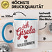 Gisela Tasse Geschenk Ich Bin Vollkommen Gisela Geschenkidee Geburtstag Blau Trendation