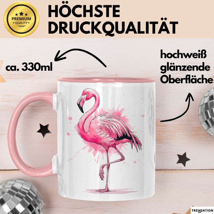 Flamingo Tier Tasse Geschenk Lustige Geschenkidee Spruch Rosa Trendation