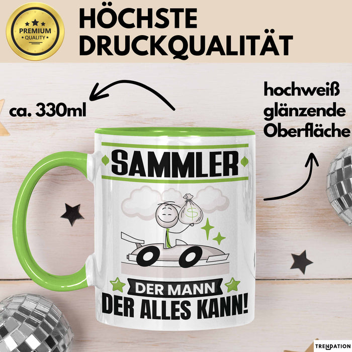 Sammler Tasse Geschenk für Sammler Der Mann Der Alles Kann Geschenkidee zum Geburtstag Grün Trendation