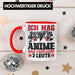 Anime Tasse Geschenk Anime-Liebhaber Geschenkidee Ich Mag Anime Und Vielleicht 3 Leute Rot Trendation