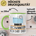 Geschenk für Schwimmerin Tasse Lustige Geschenkidee Geburtstag Ich Bin Schwimmerin Ich Darf Das Grün Trendation