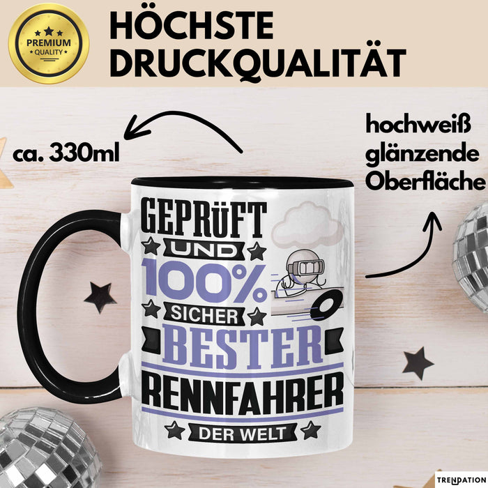 Rennfahrer Geschenk Lustiger Spruch für Rennfahrer Geschenkidee Bester Rennfahrer Der Welt Schwarz Trendation