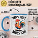 Sarkastisches Huhn Tasse Geschenk Lustige Geschenkidee Nen Scheiß Muss Ich Blau Trendation