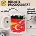 Türkei Deutschland Flagge Halb Deutscher Halb Türke Fußball Germany 2025 Europa Turkey Weiß Trendation