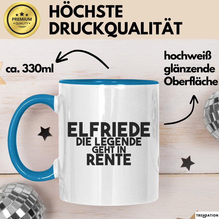 Elfriede Tasse Elfriede – Die Legende Geht In Rente Geschenk