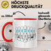 Bowling Tasse Geschenk Bowling-Spieler Geschenkidee Rot Trendation