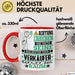 Verkäufer Geschenk Tasse Lustiger Spruch Erheben Sie Sich Der Verkäufer Betritt den Raum Rot Trendation