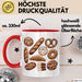Arten Von Brot Tasse Geschenk Brotarten Baguette Croissant Bagel Kaffee-Becher Rot Trendation