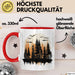 Wald Tasse Geschenk Wandern Geschenkidee Wanderlustige Rot Trendation