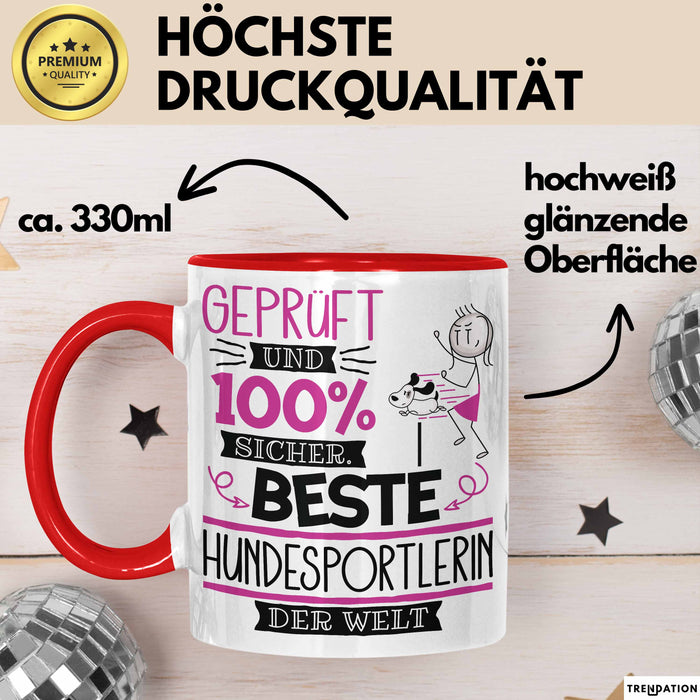 Hundesportlerin Geschenk Becher Tasse Gott Schuf Alle Menschen Gleich Nur Die Besten Durfeten Hundesportlerin Werden Geschenkidee Lustig Rot Trendation