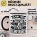 München Tasse Geschenk Heimat Münchener Geschenkidee Kaffee-Becher Bayern Es Gibt 2 Arten von Menschen Münchener Schwarz Trendation