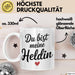 Motivierend Inspirierend Tasse Geschenk Lustige Geschenkidee Spruch Du Bist Meine Heldin Weiß Trendation