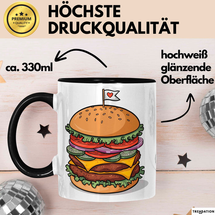 Burger Fan Tasse Geschenkidee für Grillmeister Trendation