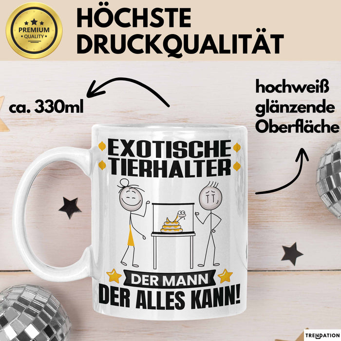 ExotischeTierhalter Tasse Geschenk für ExotischeTierhalter Der Mann Der Alles Kann Geschenkidee zum Geburtstag Weiß Trendation