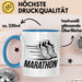 Marathonläufer Tasse Geschenkidee für Laufexperten Blau Trendation