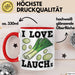 I Love Lauchs Tasse Geschenk Jogger Fitness Fun Spass Rot Trendation
