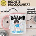 Tasse BÄÄM Ich bin 7 Kindergeburtstagsgeschenk mit DabTanz Rosa Trendation