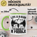Rudern Tasse Geschenk Life Is A River Grab A Paddle Becher Grün Trendation