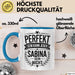 Sabina Tasse Geschenk Perfekt Sein Kann Jeder Geschenkidee Geburtstag Blau Trendation