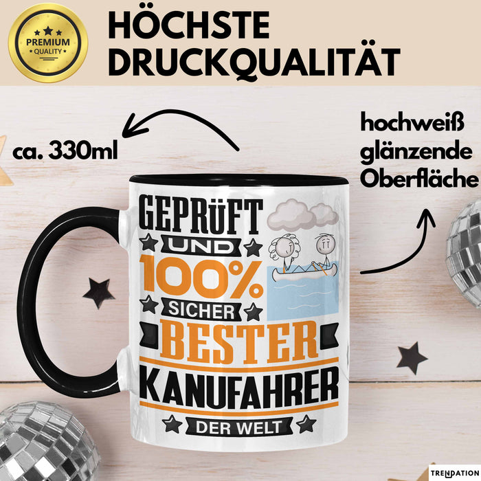 Kanufahrer Geschenk Lustiger Spruch für Kanufahrer Geschenkidee Bester Kanufahrer Der Welt Schwarz Trendation
